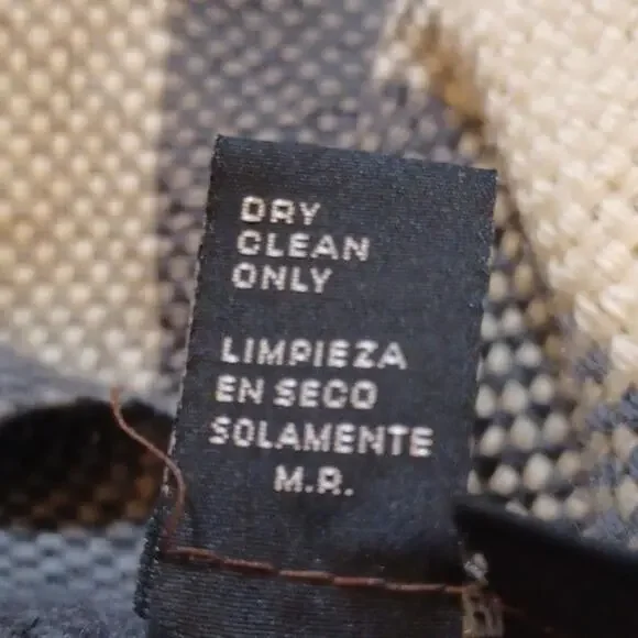 Manos del uruguay Beige & Gray Pure Wool Plaid Shawl. Size S - Picture 10 of 11